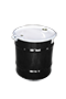 20 Gallon (gal) Open Head 2 Bung Lid Epoxy/Phenolic Lined Steel Drum